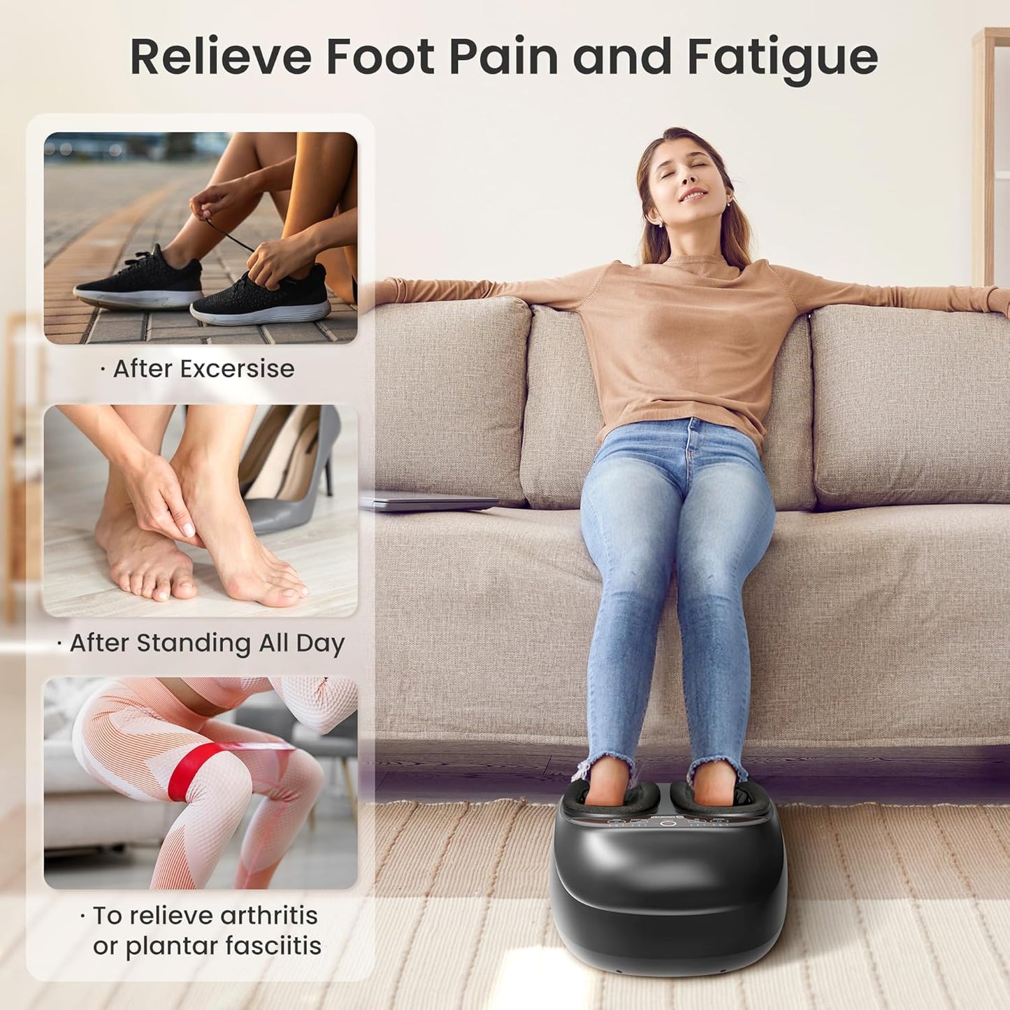 ExpressRelief Shiatsu Foot Massager with Heat & Remote