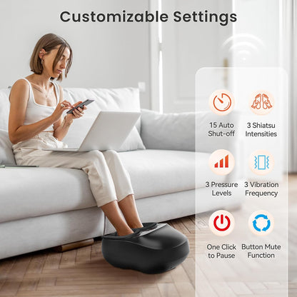 ExpressRelief Shiatsu Foot Massager with Heat & Remote